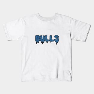 buffalo bulls dripping glitter letters Kids T-Shirt